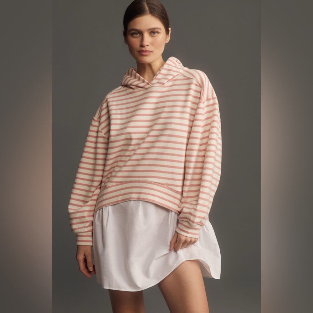 Anthropologie Pilcro Hooded Sweatshirt Twofer Mini Dress NwT